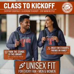 Syracuse Orange NCAA Adult Unisex Starting Fresh Heathered Hooded Fleece Sweatshirt - Navy Heather
