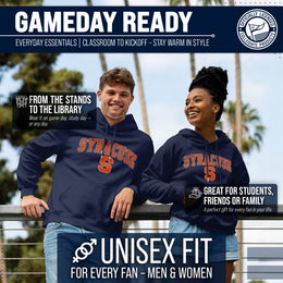 Syracuse Orange Adult Arch & Logo Soft Style Gameday Hooded Sweatshirt - Navy