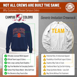 Syracuse Orange NCAA Adult Unisex Overtime Classics Crewneck Fleece Sweatshirt - Navy