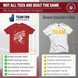 Tampa Bay Buccaneers NFL Adult Distressed Helmet Tag-Less T-Shirt - Red Heather