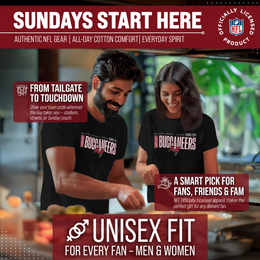 Tampa Bay Buccaneers NFL Adult Modern Endzone Tag-Less T-Shirt - Black