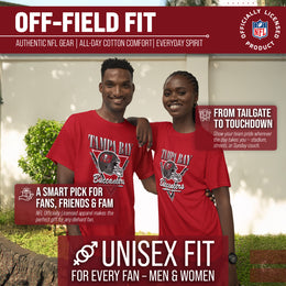 Tampa Bay Buccaneers NFL Adult Retro Triangle Unisex T-Shirt - Red