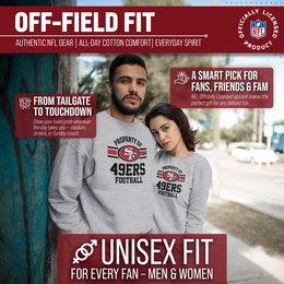 Tampa Bay Buccaneers NFL Adult Property Of Crewneck Fleece Sweatshirt - Sport Gray