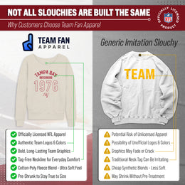 Tampa Bay Buccaneers NFL Womens Big Date Slouchy Crewneck - Natural