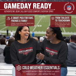 Tampa Bay Buccaneers NFL Womens Charcoal Crew Neck Football Apparel - Charcoal