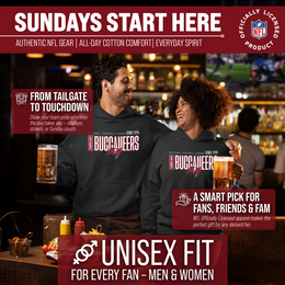 Tampa Bay Buccaneers NFL Adult Unisex Modern Endzone Soft Fleece Hooded Sweatshirt - Black