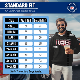 Tampa Bay Buccaneers NFL Adult Unisex Modern Endzone Soft Fleece Hooded Sweatshirt - Black