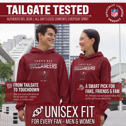 Tampa Bay Buccaneers Adult NFL Diagonal Fade Fleece Hooded Sweatshirt - Cardinal