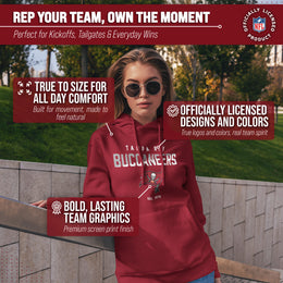 Tampa Bay Buccaneers Adult NFL Diagonal Fade Fleece Hooded Sweatshirt - Cardinal