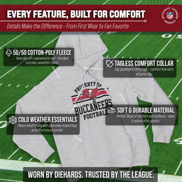 Tampa Bay Buccaneers NFL Adult Property Of Hooded Sweatshirt - Sport Gray