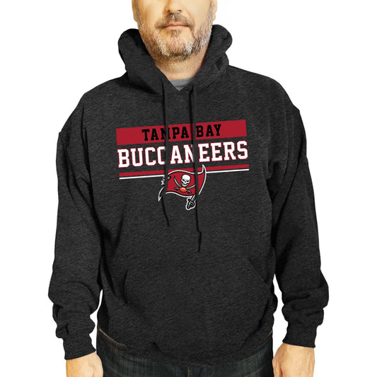 Tampa Bay Buccaneers NFL Adult Gameday Charcoal Hooded Sweatshirt - Charcoal