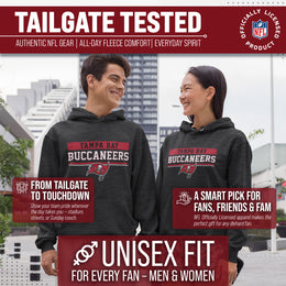 Tampa Bay Buccaneers NFL Adult Gameday Charcoal Hooded Sweatshirt - Charcoal