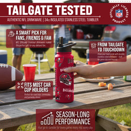 Tampa Bay Buccaneers NFL 34Oz Native Quencher Water Bottle - Red