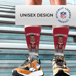 Tampa Bay Buccaneers NFL Adult V Curve MVP Player Crew Socks - Cardinal