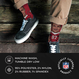 Tampa Bay Buccaneers NFL Adult V Curve MVP Player Crew Socks - Cardinal