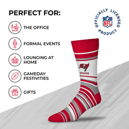 Tampa Bay Buccaneers NFL Adult Striped Dress Socks - Red