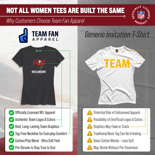 Tampa Bay Buccaneers Women's NFL Ultimate Fan Logo Short Sleeve T-Shirt - Black