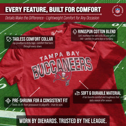 Tampa Bay Buccaneers NFL Starting Fresh Short Sleeve Heather T-Shirt - Cardinal