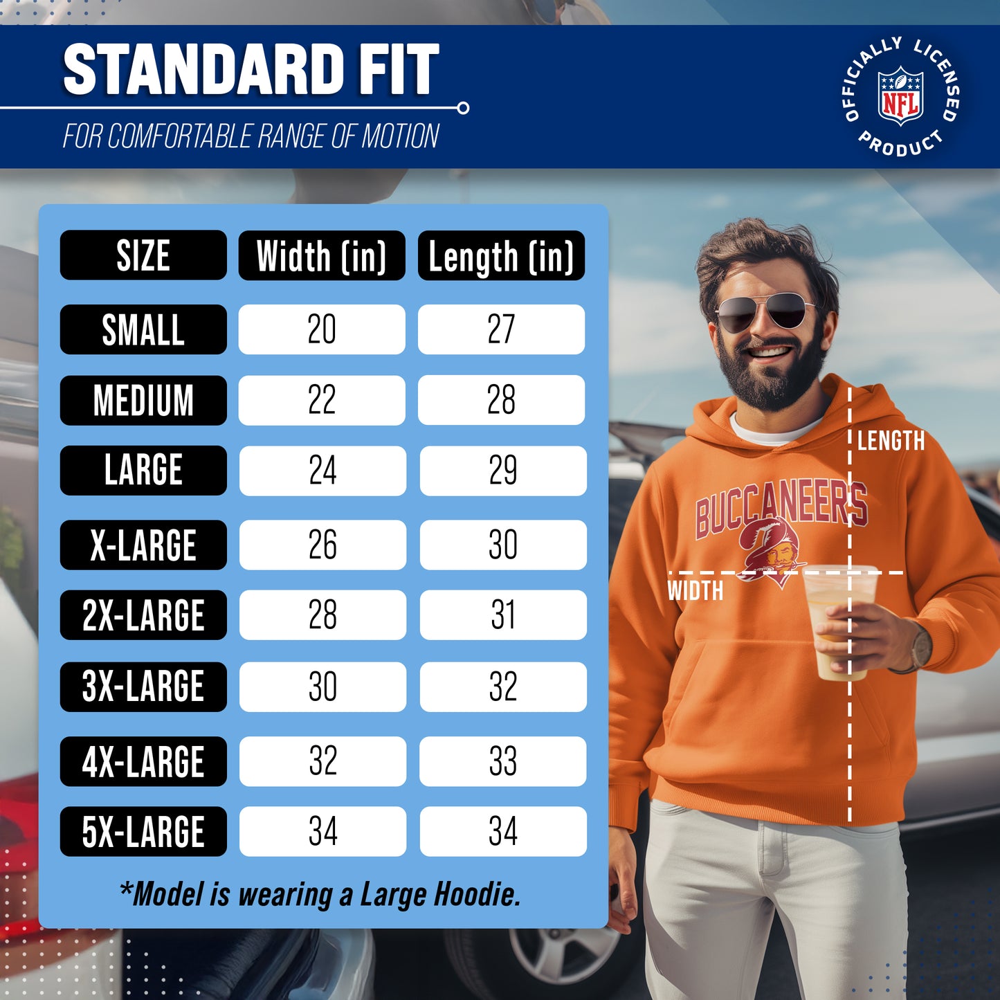 Tampa Bay Buccaneers NFL Home Team Hoodie - Orange