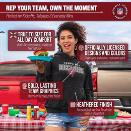 Tampa Bay Buccaneers NFL Adult Unisex Starting Fresh Ultra Soft Fleece Hooded Sweatshirt - Black Heather