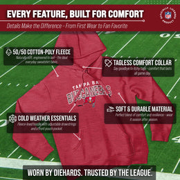 Tampa Bay Buccaneers NFL Adult Unisex Starting Fresh Ultra Soft Fleece Hooded Sweatshirt - Cardinal