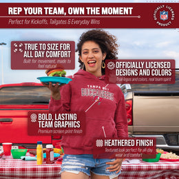 Tampa Bay Buccaneers NFL Adult Unisex Starting Fresh Ultra Soft Fleece Hooded Sweatshirt - Cardinal