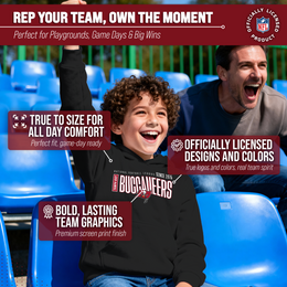 Tampa Bay Buccaneers NFL Youth Modern Endzone Football Fleece Hooded Sweatshirt - Black