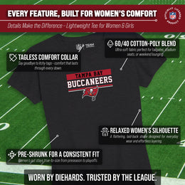 Tampa Bay Buccaneers NFL Women's Team Block Charcoal Tagless T-Shirt - Charcoal