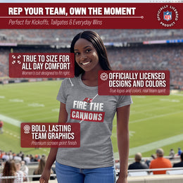 Tampa Bay Buccaneers NFL Womens Team Slogan Short Sleeve Tshirt - Sport Gray