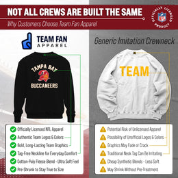 Tampa Bay Buccaneers NFL Adult Unisex Retro Gameday Ultra Soft Fleece Crewneck Sweatshirt - Black
