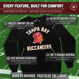 Tampa Bay Buccaneers NFL Adult Unisex Retro Gameday Ultra Soft Fleece Crewneck Sweatshirt - Black