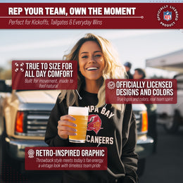 Tampa Bay Buccaneers NFL Adult Unisex Retro Gameday Ultra Soft Fleece Crewneck Sweatshirt - Black