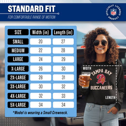 Tampa Bay Buccaneers NFL Adult Unisex Retro Gameday Ultra Soft Fleece Crewneck Sweatshirt - Black