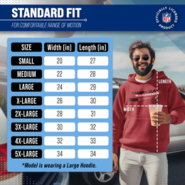 Tampa Bay Buccaneers Adult NFL Speed Stat Sheet Fleece Hooded Sweatshirt - Cardinal