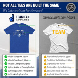 Tampa Bay Lightning NHL Adult Powerplay Heathered Unisex T-Shirt - Royal