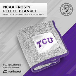 TCU Horned Frogs NCAA Silk Sherpa College Throw Blanket - Purple