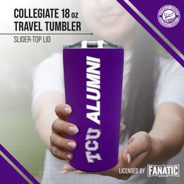 TCU Horned Frogs Collegiate Stainless Steel Travel Tumbler for Alumni - Purple