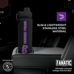 TCU Horned Frogs NCAA Stainless Steel Water Bottle - Black