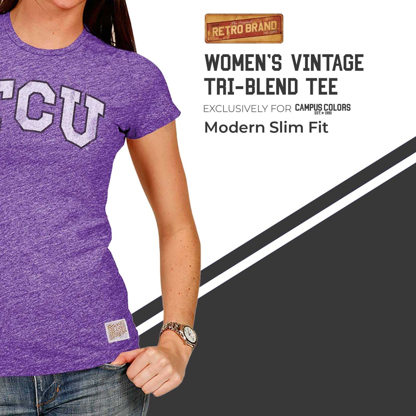 TCU Horned Frogs University Women's T-Shirt  - Purple