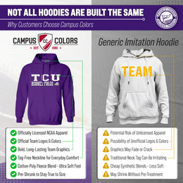 TCU Horned Frogs Adult Arch & Logo Soft Style Gameday Hooded Sweatshirt - Purple