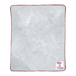 Temple Owls NCAA Silk Sherpa College Throw Blanket - Maroon