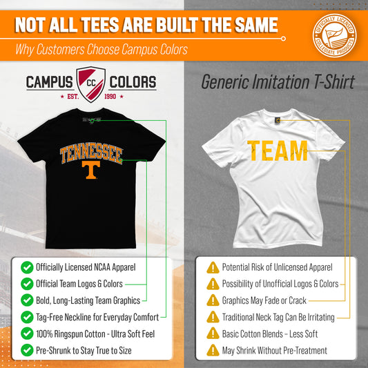 Tennessee Volunteers NCAA Adult Gameday Cotton T-Shirt - Black