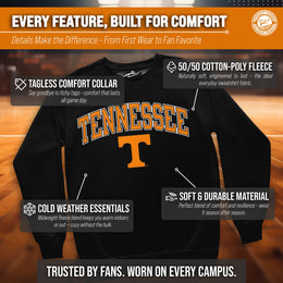 Tennessee Volunteers Adult Arch & Logo Soft Style Gameday Crewneck Sweatshirt - Black