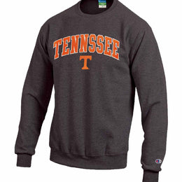Tennessee Volunteers Adult Tackle Twill Crewneck - Charcoal