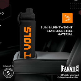Tennessee Volunteers NCAA Stainless Steel Water Bottle - Black