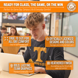 Tennessee Volunteers NCAA MVP Adult Long-Sleeve Shirt - Black Heather