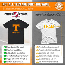 Tennessee Volunteers Adult MVP Heathered Cotton Blend T-Shirt - Black Heather