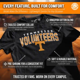 Tennessee Volunteers NCAA Adult Unisex Starting Fresh T-Shirt - Black Heather