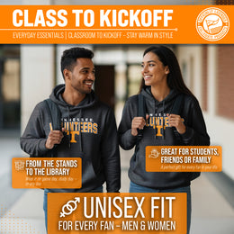 Tennessee Volunteers NCAA Adult Unisex Starting Fresh Heathered Hooded Fleece Sweatshirt - Black Heather
