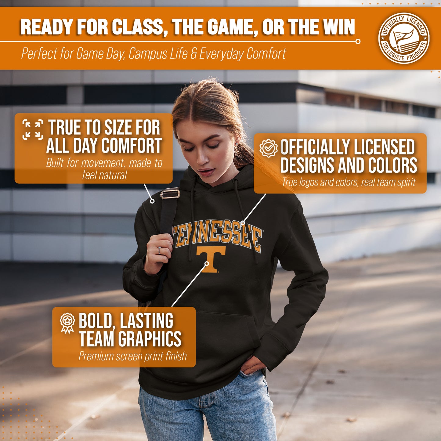 Tennessee Volunteers Adult Arch & Logo Soft Style Gameday Hooded Sweatshirt - Black